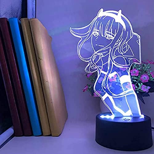 Ginkago Anime Nachtlicht 3D Illusion Anime Character Tischlampe USB Betriebene Lampe 7 Farben LED Lichter mit Touch Schalter Schreibtischlampe als Geschenke Dekoration von Ginkago