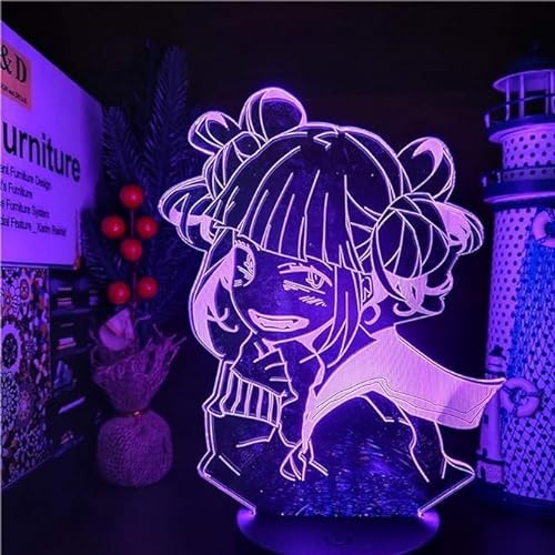 Ginkago Nachtlicht Anime Deko Lampe 3D 16 Farben LED Lichter Mit Touch Schalter Schreibtischlampe USB Fernbedienung Room Decor für Kinder Zu Weihnachten von Ginkago