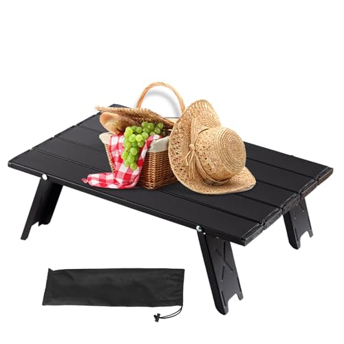 Gitekain Tragbarer Strandtisch | Kleiner klappbarer Campingtisch | Leichter Outdoor-Tisch aus Aluminiumlegierung | Picknicktisch | Faltbarer Strandtisch | Kompakter Outdoor-Klapptisch | von Gitekain