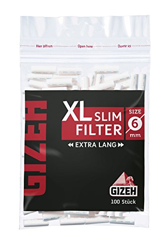 Gizeh Black XL Slim Filter 6mm Extra Lange Zigarettenfilter 100x 100 (10000) von Gizeh