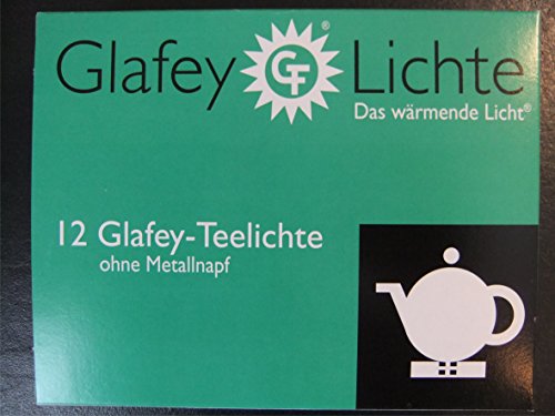 Glafey Teelichter Nr.37, 12er Pack, Brenndauer 8 Stunden, Gastronomie, Teelichte, Wachs von Glafey Lichte