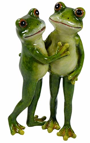 GlasArt Frosch Paar 15,5cm hoch grün Liebespaar Figur Frühling Sommer Dekofigur Dekotier von Glas Art handmade