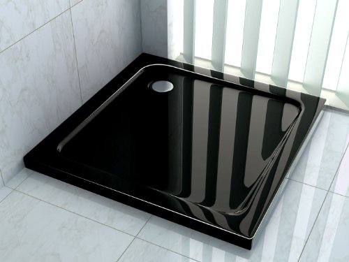 Duschtasse 90 x 90 cm (schwarz) von Glasdeals