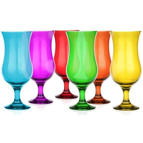 Glasmark Krosno Gläser Cocktailgläser Set Longdrink Cocktail Gin Bier Wasser Longdrinkgläser Cocktailgläser Trinkglas Wasserglas Glas Smoothie Dessert Spülmaschinenfest Bunt 6 x 420ml von Glasmark KROSNO 1992