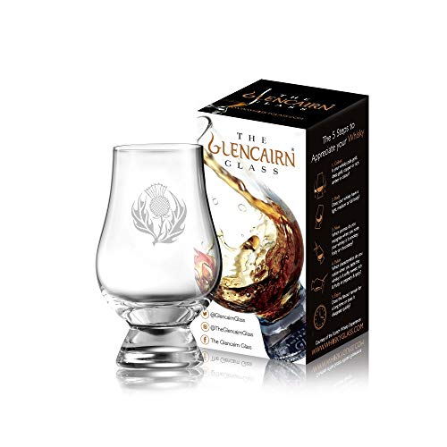 Das offizielle GLENCAIRN nationales schottisches Whiskyglas mit dem schottischen / irischen Distel-Emblem von GLENCAIRN