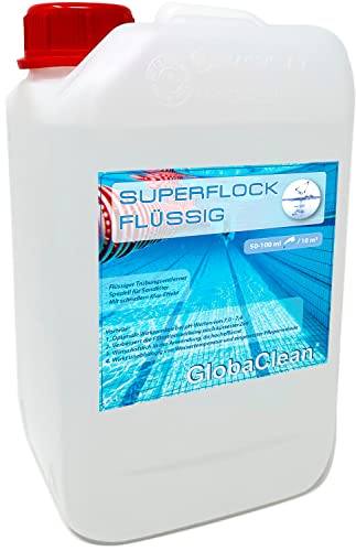GlobaClean 3 L Superflock flüssig für Pool und Schwimmbad - Flockungsmittel Hochkonzentrat - Sandfilter Flockmittel für kristallklares Poolwasser von GlobaClean