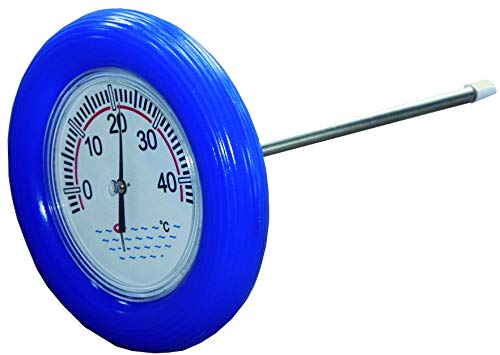 Poolthermometer Schwimmbad - Thermometer mit blauem Schwimmring von GlobaClean