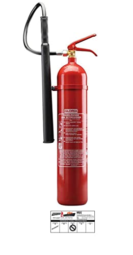 CO2 Feuerlöscher KS 5 ST, Stahlblech rot lackiert Löschmenge 5 kg Brandklasse B von Gloria