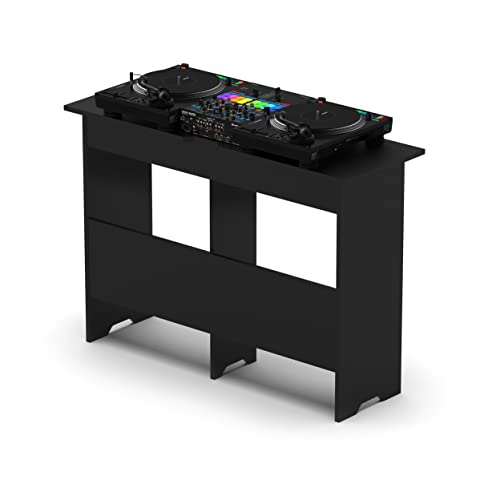 GLORIOUS Mix Station 2 - Für 2 Plattenspieler oder CD-Player und 1 Mischpult bis zu Einer Breite von 14'' oder einen DJ-Controller mit Laptop, Kabelauslässe an der Front und den Seitenplatten von Glorious