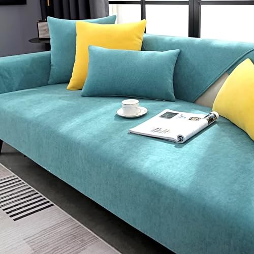 Gluhbirnen Sofabezug, Sofa Überwurf, Sofa überwurfdecke, Sofadecken für Sitzfläche, Sofadecke rutschfest, Couch Bezüge, Sofa Schoner, Seeblau, 70 * 150CM von Gluhbirnen