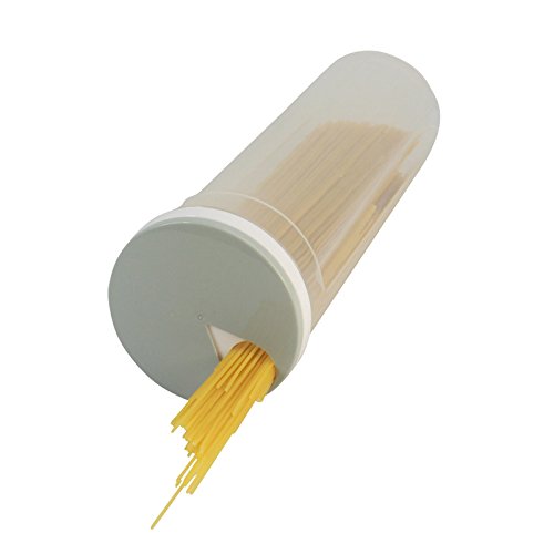 Spaghetti-Spender / Nudelbehälter, röhrenförmig, Kunststoff, drehbarer blauer Deckel von GoldBearUK