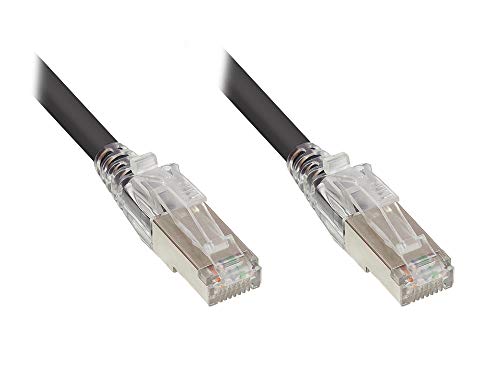 Good Connections Cat. 6A Patchkabel mit VERRIEGELUNG / ARRETIERUNG - 10 m - 10-GIGABIT, KUPFERLEITER / CU - S/FTP, PiMF - 500MHz - SCHWARZ von Good Connections