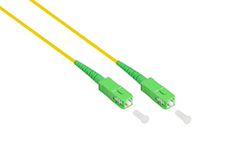 Good Connections OS2 LWL Kabel - Simplex - Stecker SC (APC) an SC (APC) - Singlemode 9/125 - Lichtwellen-Leiter, Glasfaser-Kabel, Patchkabel für FTTH/FTTB/FTTx - 1 m von Good Connections