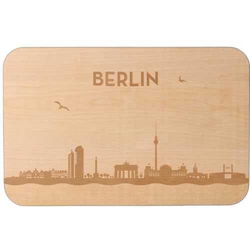 Goodtimes Berlin Skyline Frühstücksbrett 23cm x 15cm x 1cm von Goodtimes