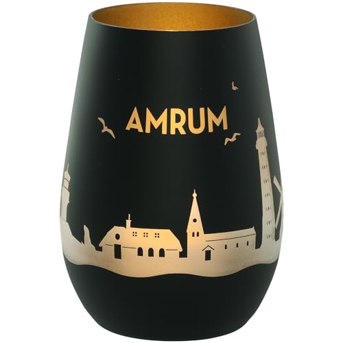 Goodtimes Windlicht Amrum Skyline (Schwarz & Gold) von Goodtimes