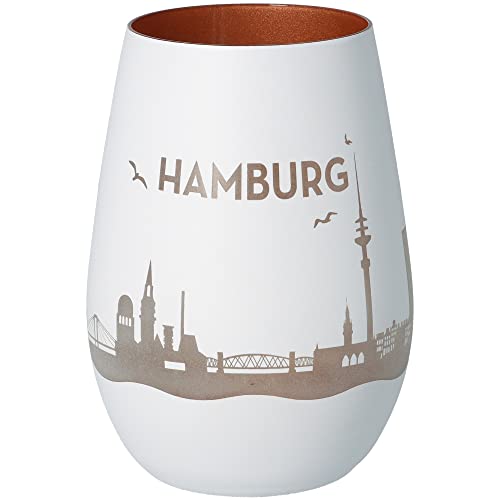 Goodtimes Windlicht Hamburg Skyline Weiß & Bronze von Goodtimes