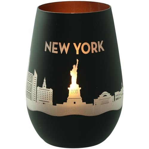 Goodtimes Windlicht New York Skyline (Schwarz & Bronze) von Goodtimes