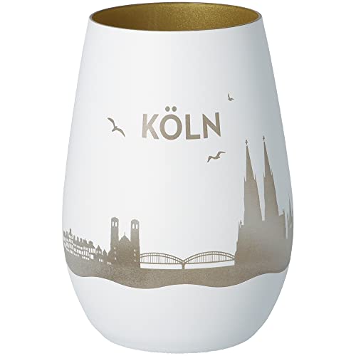 Goodtimes Windlicht Skyline Köln Weiß & Gold von Goodtimes