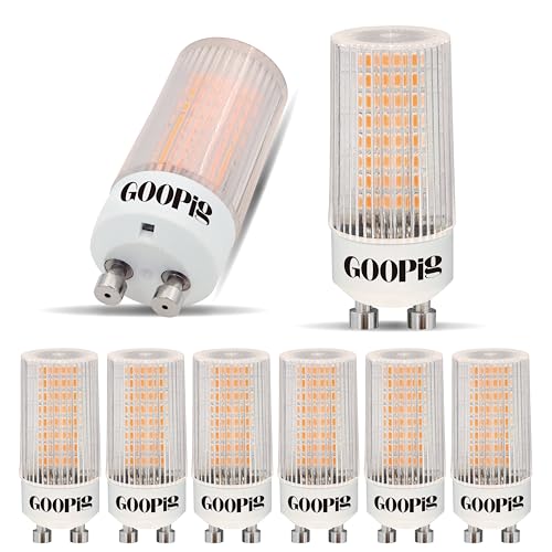 Goopig GU10 LED Lampe Mais 3,5W Warmweiss 2700K Ersetzt 50W, 6er Pack, 385lm Leuchtmittel, Flimmerfrei, Nicht Dimmbar T22 Klar Zylinder Form lampen, Abstrahlwinkel 360° Birnen von Goopig