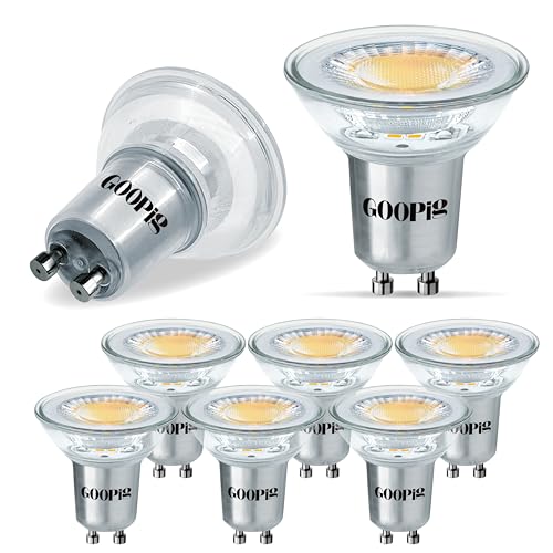 Goopig GU10 LED Lampe Warmweiss 3.5W 3000K Ersetzt 50W Halogen Glühbirne, 6er-Pack, 385lm AC 230V Leuchtmittel, Flicker-Free 38° Strahler, Nicht Dimmbar Reflektorlampe, Abstrahlwinkel-360° Birnen von Goopig