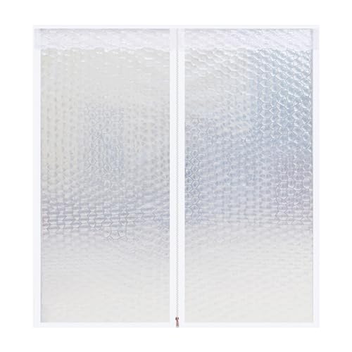 Goowafur Fensterisolierungsset für den Winter | Hitzebeständiges Fenster-Tür-Folien-Isolator-Set mit Reißverschluss,100 x 80 cm große, lichtdurchlässige, wärmeisolierende, reißfeste von Goowafur
