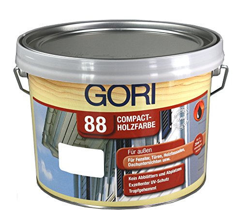 GORI 88 Compact-Holzfarbe 2,5L 8855 Polarweiss Holzfarbe Deckend von Gori