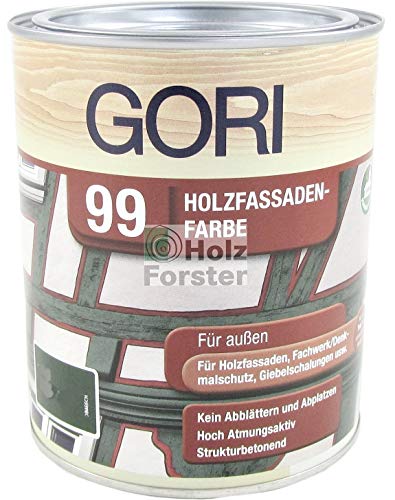 GORI 99 Holz- und Fassadenfarbe 7086 Schokoladenbraun, 0,75 Liter von Gori
