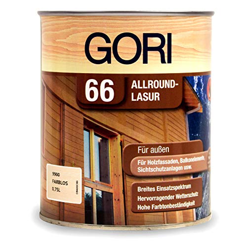 Gori 66 Holzschutzlasur für aussen 5 Liter Farblos 9900 von Gori