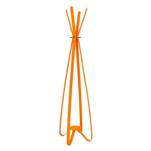 Gorillz Modi Eight Garderobenständer stehend orange (167 x 45 x 45 cm) I eleganter Kleiderständer aus robustem Stahl mit 4 Garderobenhaken I Platzsparende Garderobe in schlichtem Design von Gorillz