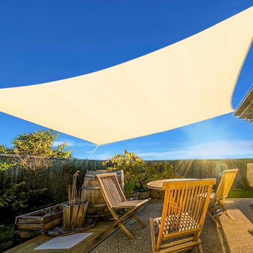 Gorssen Sonnensegel Wasserdicht Rechteck PES Polyester Sonnenschutz Windschutz Balkon Terrasse 95% UV-Schut,für Balkon Garten,2x3m von Gorssen