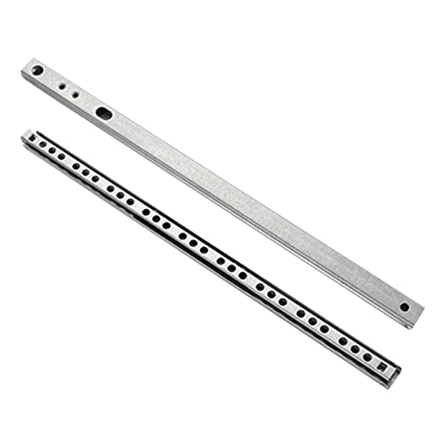 Gotetiso 1 Paar (2 Stücke) Schubladenschienen Kugelführung ​Teleskopschiene Chubladenauszug Kugelpräzisionsteilauszug Schubladen-Schiene Teilauszug - 310 mm Länge - 17 mm Nut von Gotetiso