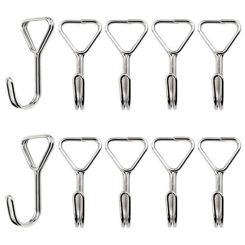 Gotetiso 10 Stück Spiralhaken S Haken Ringe Expander Haken Haken mit öse Universal Haken für Expanderseil Metallhaken Spanngurte Haken Planenspanner Edelstahl Haken Planenhaken Mehrzweck Seilhaken von Gotetiso