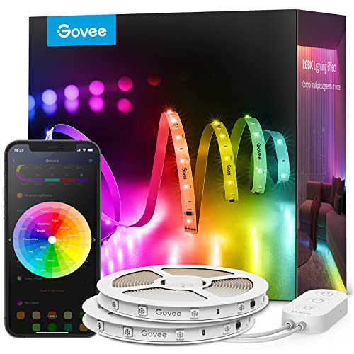 Govee LED Strip 30m, Smart RGBIC LED Streifen, Funktioniert mit Alexa & Google Assistant, DIY Segmentsteuerung, App-Steuerung, Musik Sync, für Party, Zuhause, Schlafzimmer von Govee