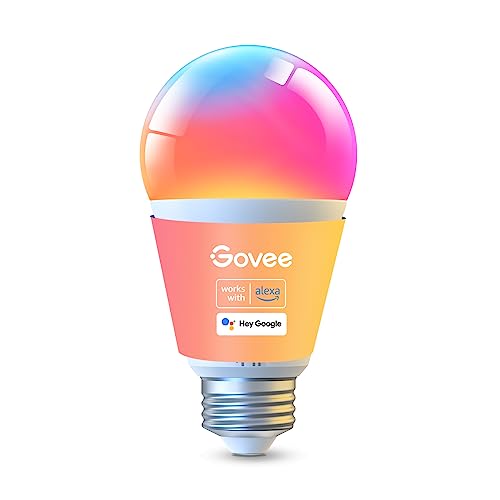 Govee Smart Glühbirne E27, 1000LM RGBWW Led Lamp App dimmbar, Wi-Fi & Bluetooth Smart Bulbs 75W, 54 Szenen, 16 Millionen DIY-Farben, Funktioniert mit Alexa & Google Assistant, 1 Stück von Govee