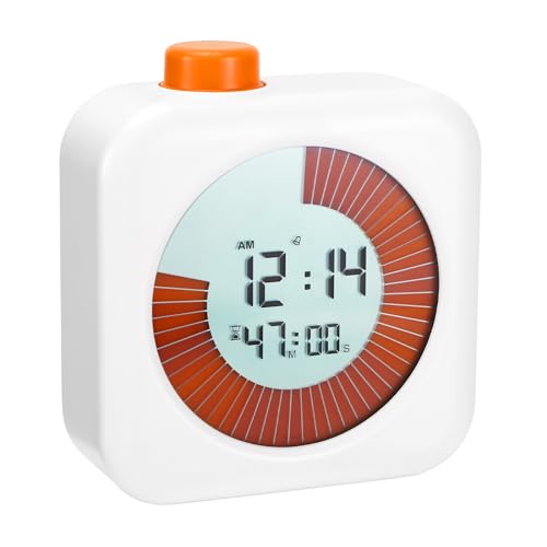 Visueller Timer, Digitaler 60 Minuten Countdown Timer für Kinder, 3 in 1 mit Timer, Uhr und Alarmfunktion, Kurzzeitmesser, Digitale Küchentimer, Zeit Management Werkzeug, für Zuhause, Küche, Schule von Gowkeey