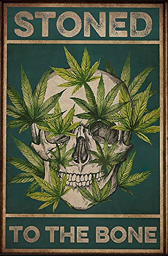Graman Vintage-Metall-Blechschild – Be Kind To Your Mind Metall-Poster Vintage Cannabis-Wandkunst Marihuana-Wanddekor Topfkopf-Bar-Schild, Landhaus-Wanddekoration, Kunst-Schilder, Club-Dekoration, von Graman