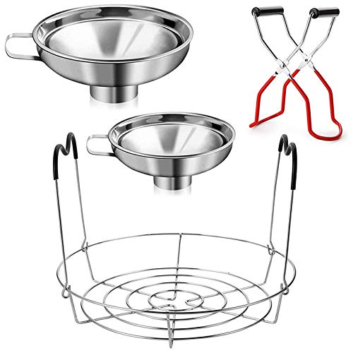 Graootoly 4 Pieces Canning Kit, 1PC Canning Rack+ 1PC Canning Jar Lifter Tong+ 2PC Canning Funnels, Canning Supplies Canning von Graootoly