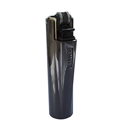 Clipper Micro Gas-Feuerzeug mit metallic anthrazit Hülle mit SOFORTGRAVUR +VORSCHAU: Gravur inklusive (Gasfeuerzeug, nachfüllbar) von GravUp