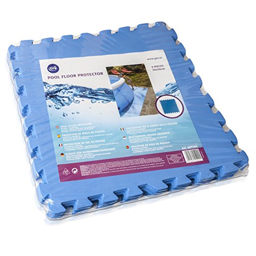 Gre MPF509Z - Bodenschutz für Pools, 9 Stück, Farbe blau, 4,5 mm dick, Exclusive Amazon von Gre