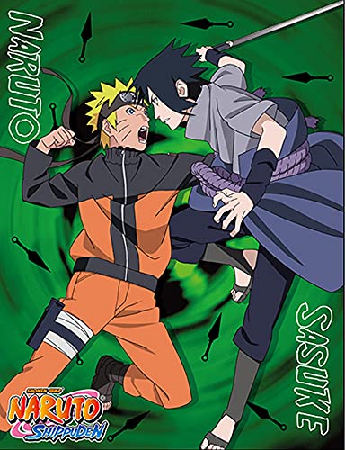 Great Eastern Entertainment Naruto Shippuden Sasuke & Naruto Sublimation Überwurfdecke von Great Eastern Entertainment