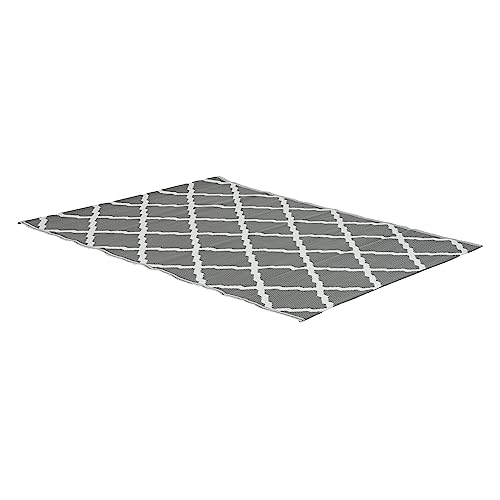 greemotion Outdoor-Teppich Santo aus 100 % Polypropylen, grauer Teppich mit Muster, pflegeleichter Teppich für drinnen & draußen , ca. 200 x 150 cm von Greemotion