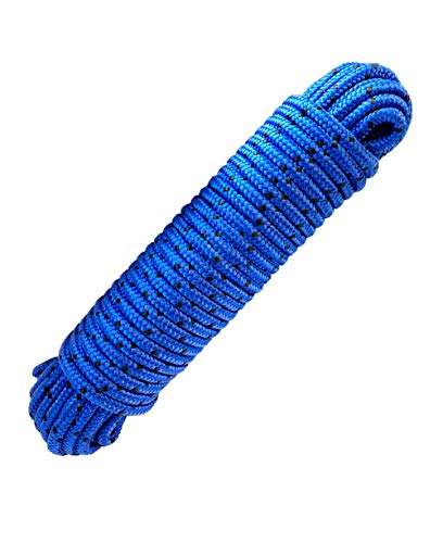Pangolino - Seil 8 mm 20 m Polypropylenseil blau/schwarz - Bruchlast: 700kg, 20 m x 8 mm von Pangolino