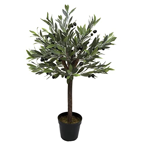 GreenBrokers Künstlicher Olivenbaum, hochwertig, 90 cm von GreenBrokers
