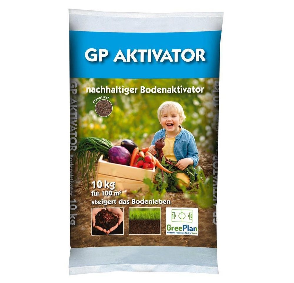 GreenPlan Gartendünger Aktivator Bodenaktivator organischer Bodenhilfsstoff 10kg 100 m² von GreenPlan