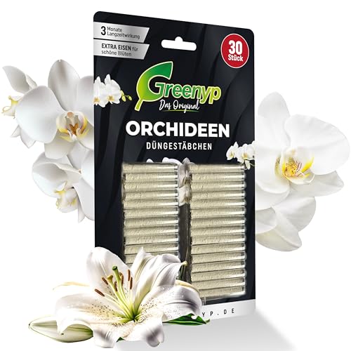 Greenyp 60x Orchideen Düngestäbchen für alle Zimmerpflanzen I Universal NPK Orchideendünger für kraftvolle Blüten I Langzeitdünger mit Extra Eisen und 3 Monate Düngekraft. von Greenyp Das Original