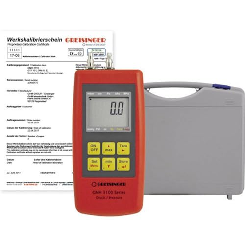 Greisinger GMH3161-12-WPD5 Druck-Messgerät kalibriert (ISO) Luftdruck, Nicht aggressive Gase, Korro von Greisinger