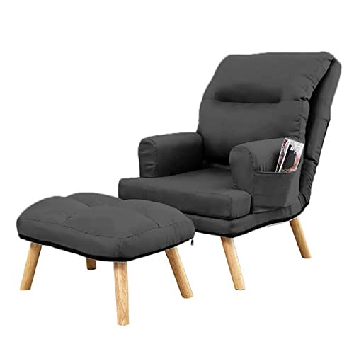 Grekpol-Sessel NEMO, moderner Sessel für Wohnzimmer, Schlafzimmer mit 5-Stufen-Verstellung, skandinavischer Stil (Graphit Amore Velvet 4321) von Grekpol