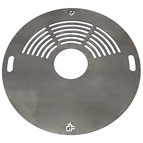 Grillpeter Feuerplatte D 80 cm Grillplatte für Feuertonne Planchaplatte Stahl 6 mm von Grillpeter