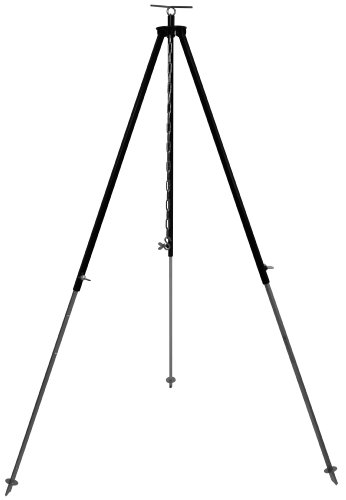 GRILLPLANET Dreibein Gestell für Gulaschkessel und Schwenkgrill ca. 180 cm mit Kettenhöhenverstellung durch Kettenzug von GRILLPLANET