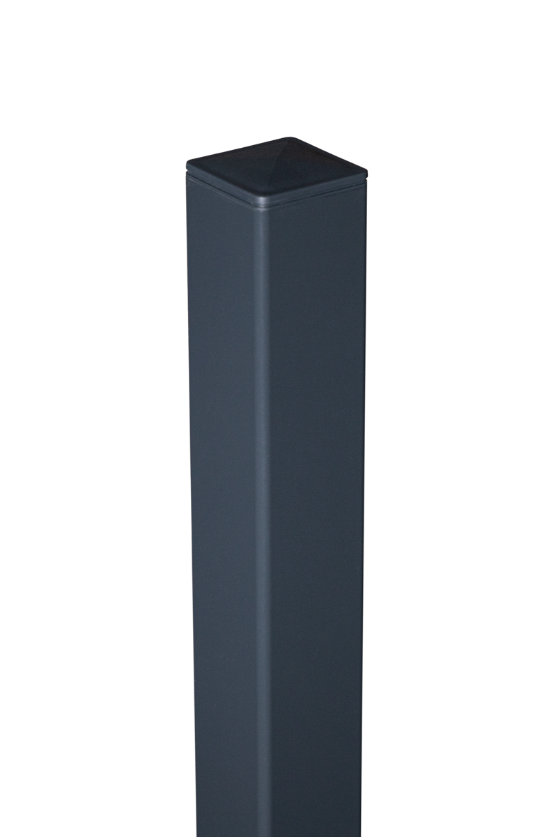 GroJa Aluminium-Pfosten 6x6 inkl. Kappe Anthrazit RAL 7016 2400 mm von GroJa
